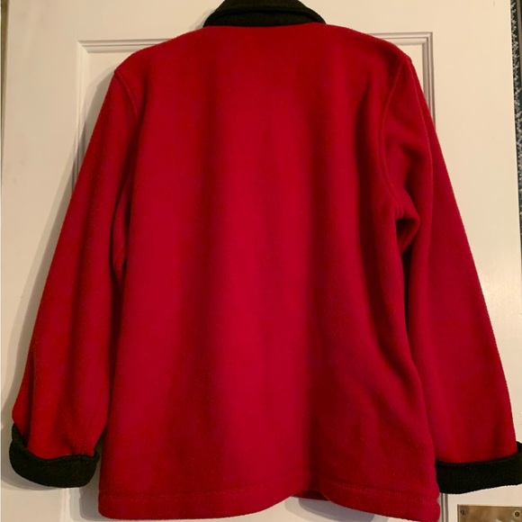 Vintage Alfred Dunner Fleece Floral Dragonfly Jacket Lightweight Silver Buttons - Picture 11 of 13